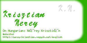 krisztian nerey business card